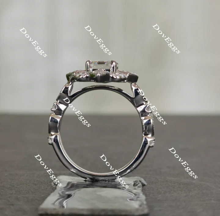 The aviator's floral engagement ring only semi-mount only(Exclusively to DovEggs Stones)