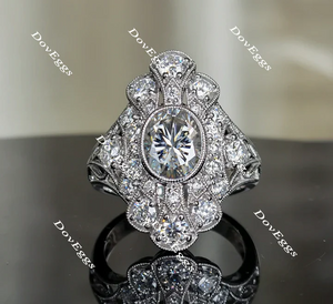 Doveggs vintage floral engagement ring only semi-mount only(Exclusively to DovEggs Stones)