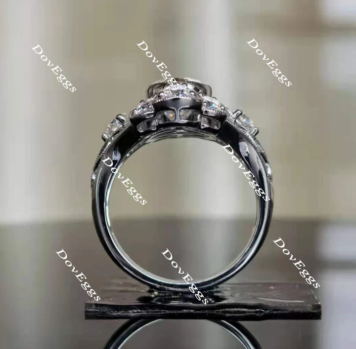 Doveggs vintage floral engagement ring only semi-mount only(Exclusively to DovEggs Stones)