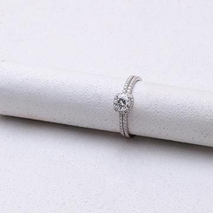 Doveggs halo half eternity pave engagement ring only semi-mount only(Exclusively to DovEggs Stones)