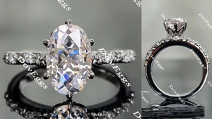 Doveggs art deco vintage engagement ring only semi-mount only(Exclusively to DovEggs Stones)