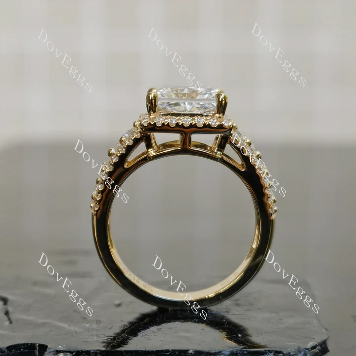 DovEggs art deco halo engagement ring only semi-mount only(Exclusively to DovEggs Stones)