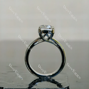 DovEggs split shanks solitaire bezel engagement ring only semi-mount only(Exclusively to DovEggs Stones)