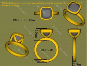 Wendyann's bezel setting solitaire engagement ring only semi-mount only(Exclusively to DovEggs Stones)