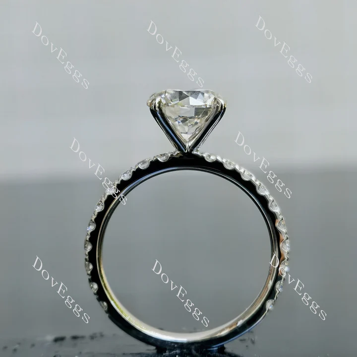 DovEggs pave engagement ring semi-mount only(Exclusively to DovEggs Stones)