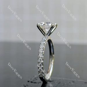 DovEggs pave engagement ring semi-mount only(Exclusively to DovEggs Stones)