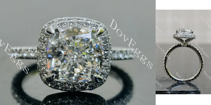 DovEggs halo full eternity engagement ring semi-mount only(Exclusively to DovEggs Stones)