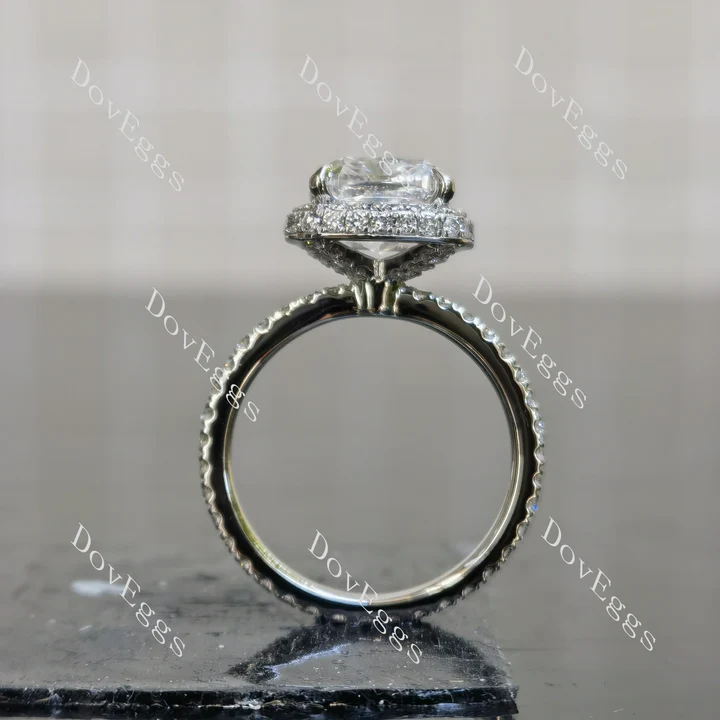 DovEggs halo full eternity engagement ring semi-mount only(Exclusively to DovEggs Stones)