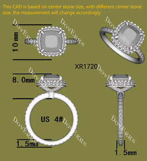 DovEggs halo full eternity engagement ring semi-mount only(Exclusively to DovEggs Stones)