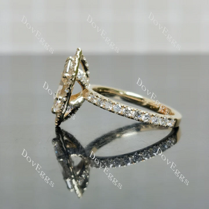 DovEggs vintage halo eternity engagement ring semi-mount only(Exclusively to DovEggs Stones)