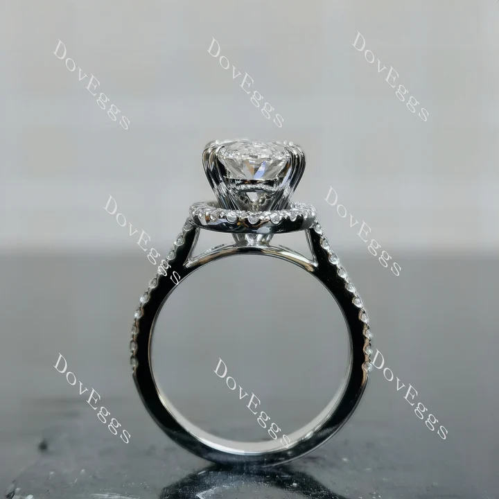 DovEggs pave half eternity engagement ring semi-mount only(Exclusively to DovEggs Stones)