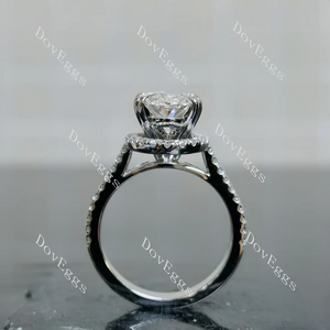 DovEggs pave half eternity engagement ring semi-mount only(Exclusively to DovEggs Stones)