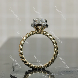 Jennifer 1 halo engagement ring semi-mount only(Exclusively to DovEggs Stones)