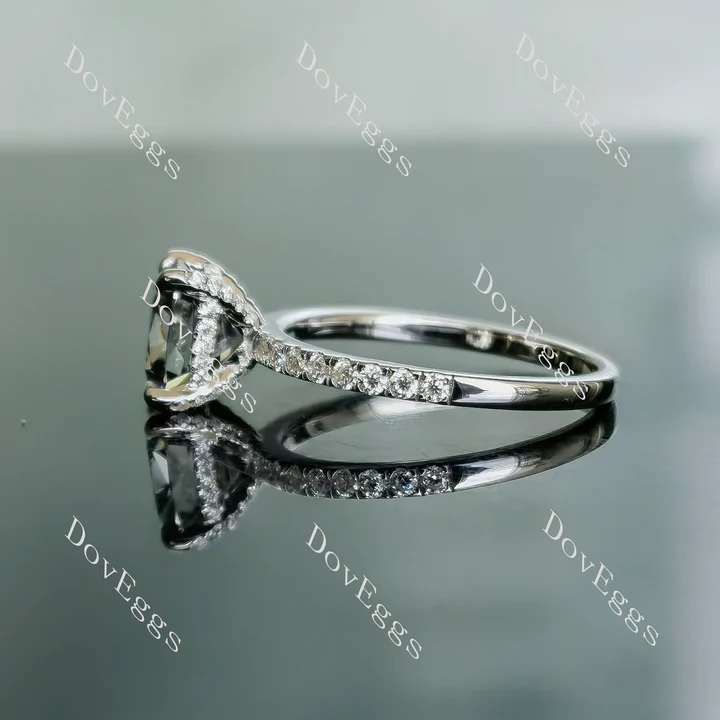 Doveggs half eternity pave engagement ring semi-mount only(Exclusively to DovEggs Stones)