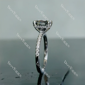 Doveggs half eternity pave engagement ring semi-mount only(Exclusively to DovEggs Stones)