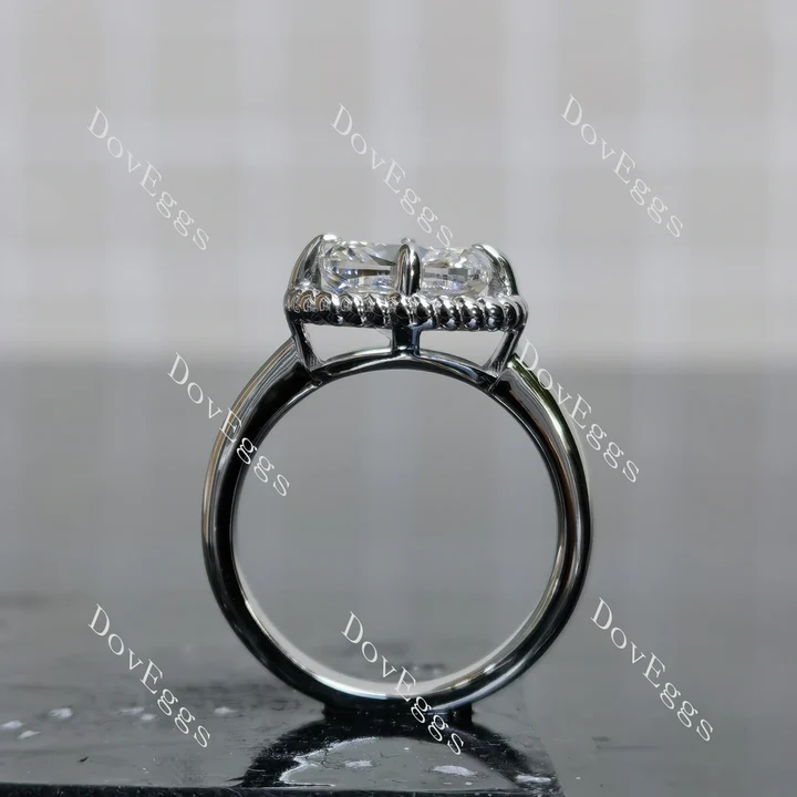 Doveggs bezel solitaire engagement ring semi-mount only(Exclusively to DovEggs Stones)