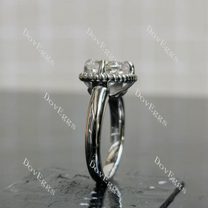 Doveggs bezel solitaire engagement ring semi-mount only(Exclusively to DovEggs Stones)