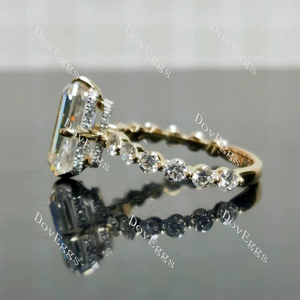 DovEggs pave engagement ring semi-mount only(Exclusively to DovEggs Stones)