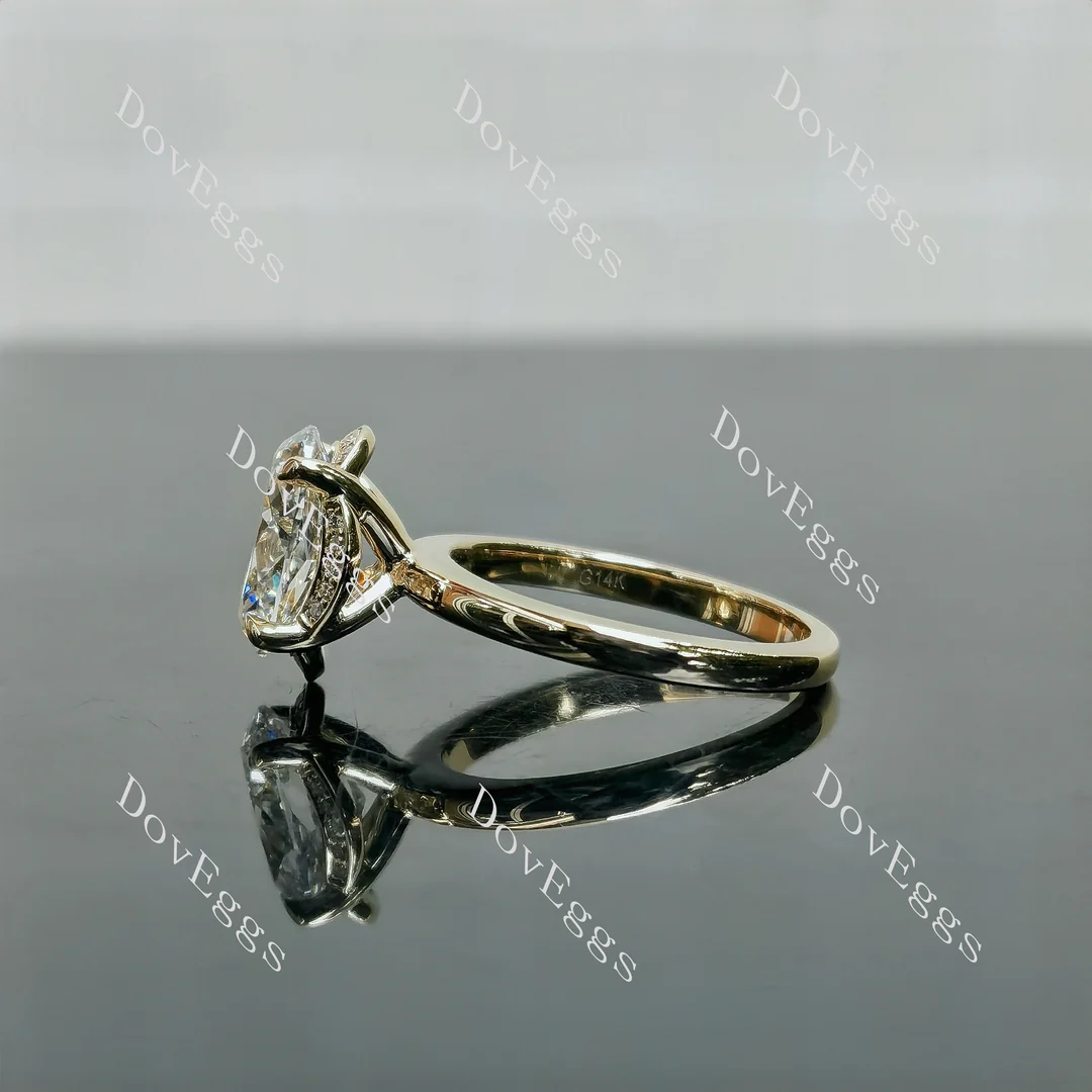 Doveggs pave engagement ring semi-mount only(Exclusively to DovEggs Stones)