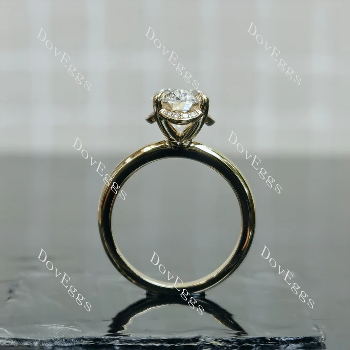 Doveggs pave engagement ring semi-mount only(Exclusively to DovEggs Stones)