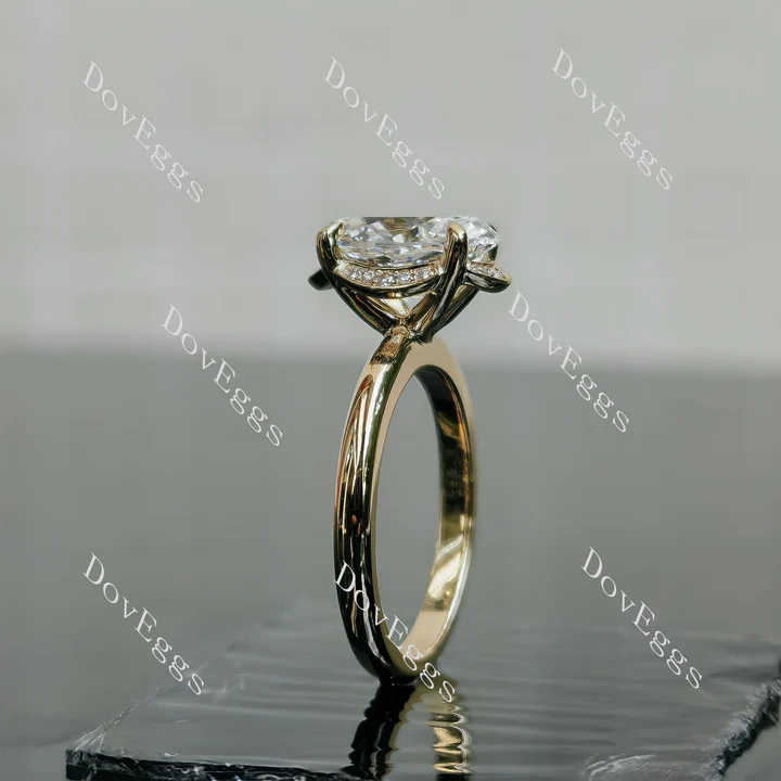 Doveggs pave engagement ring semi-mount only(Exclusively to DovEggs Stones)