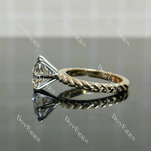 Doveggs pave braided engagement ring semi-mount only(Exclusively to DovEggs Stones)