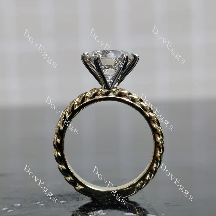 Doveggs pave braided engagement ring semi-mount only(Exclusively to DovEggs Stones)