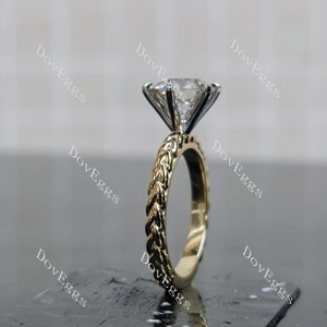 Doveggs pave braided engagement ring semi-mount only(Exclusively to DovEggs Stones)