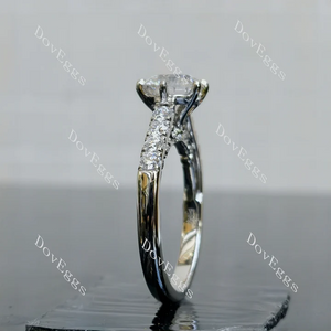 Doveggs art deco pave engagement ring semi-mount only(Exclusively to DovEggs Stones)