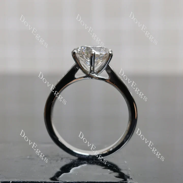 Doveggs half eternity pave engagement ring semi-mount only(Exclusively to DovEggs Stones)