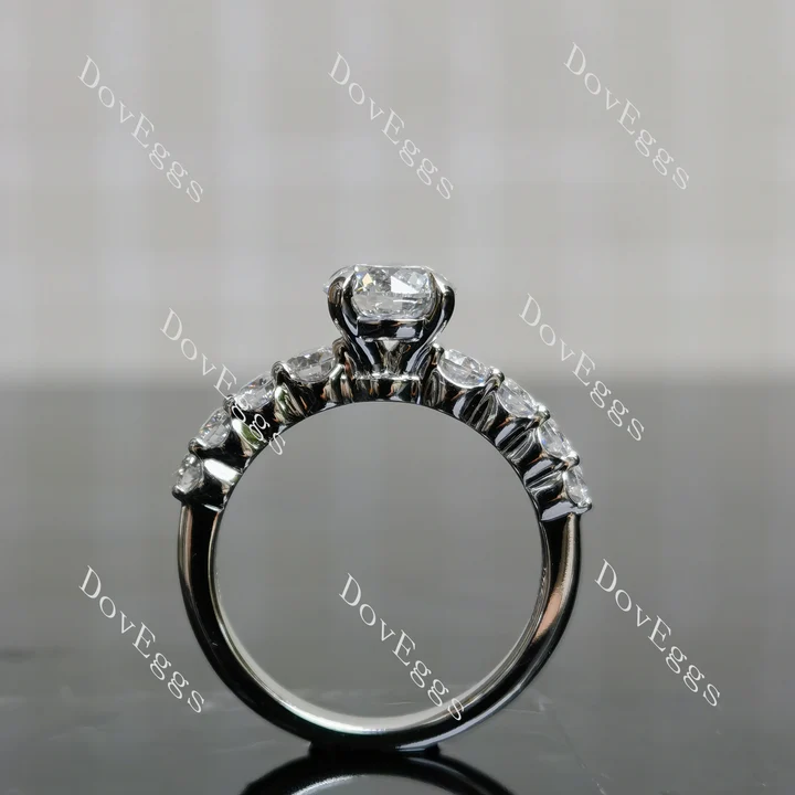 Doveggs pave engagement ring semi-mount only(Exclusively to DovEggs Stones)