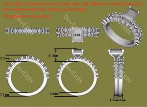 The Kaylee pave half eternity engagement ring semi-mount only(Exclusively to DovEggs Stones)