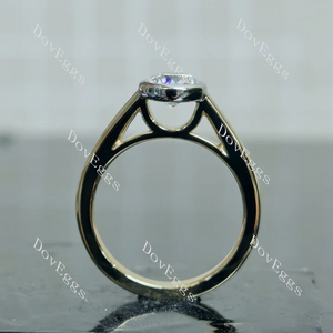 Doveggs solitaire bezel engagement ring semi-mount only(Exclusively to DovEggs Stones)