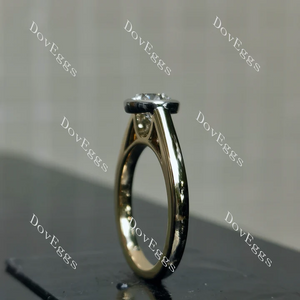 Doveggs solitaire bezel engagement ring semi-mount only(Exclusively to DovEggs Stones)