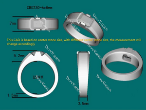 Doveggs solitaire engagement ring semi-mount only(Exclusively to DovEggs Stones)