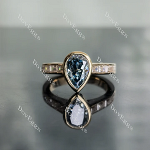 Doveggs bezel channel set engagement ring semi-mount only(Exclusively to DovEggs Stones)