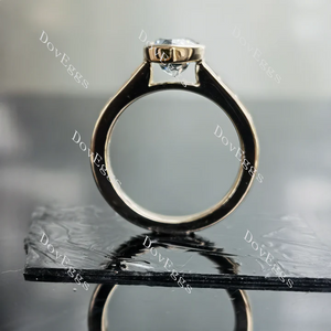 Doveggs bezel channel set engagement ring semi-mount only(Exclusively to DovEggs Stones)