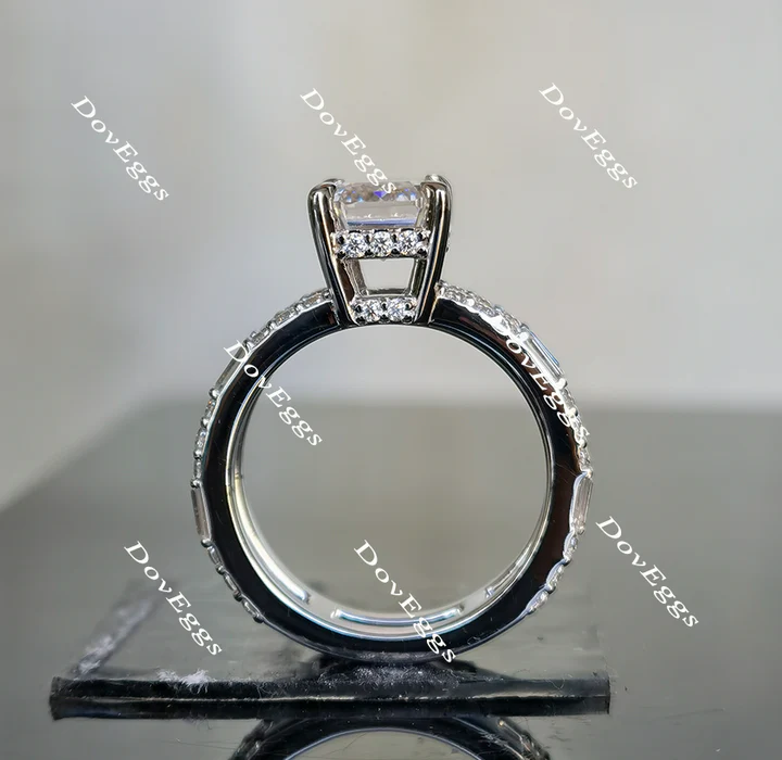 Doveggs pave eternity engagement ring semi-mount only(Exclusively to DovEggs Stones)