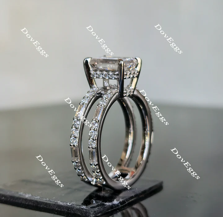 Doveggs pave eternity engagement ring semi-mount only(Exclusively to DovEggs Stones)