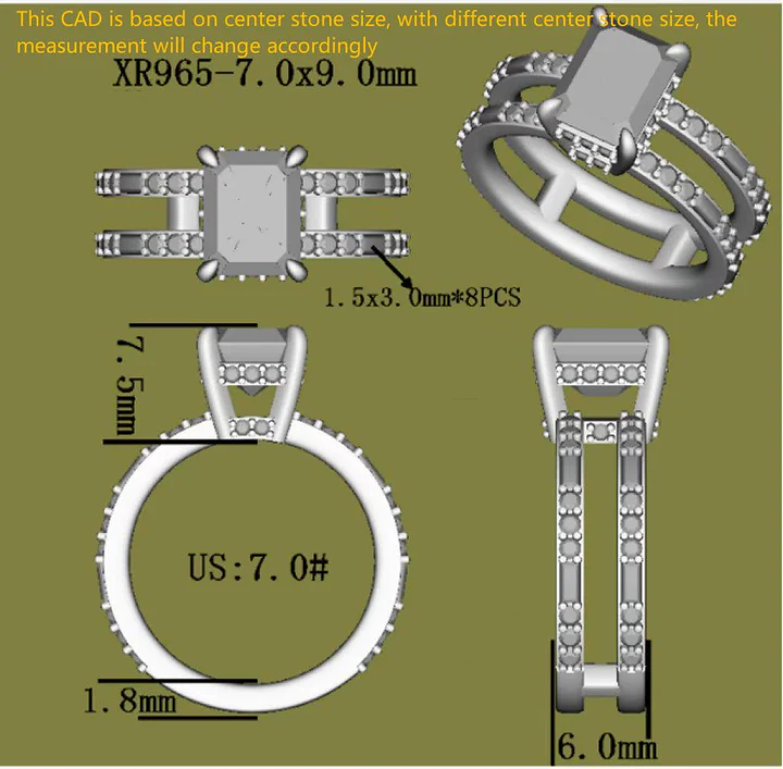 Doveggs pave eternity engagement ring semi-mount only(Exclusively to DovEggs Stones)