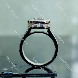 DovEggs channel set bezel eternity engagement ring engagement only ring semi-mount only(Exclusively to DovEggs Stones)