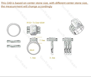 DovEggs channel set bezel eternity engagement ring engagement only ring semi-mount only(Exclusively to DovEggs Stones)