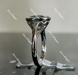 Doveggs bezel art deco solitaire engagement ring semi-mount only(Exclusively to DovEggs Stones)