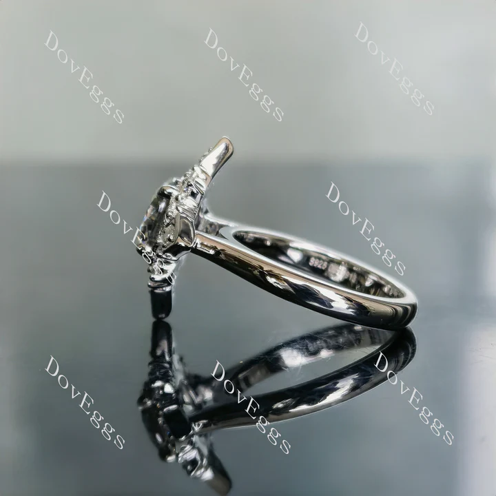 DovEggs art deco engagement ring semi-mount only(Exclusively to DovEggs Stones)