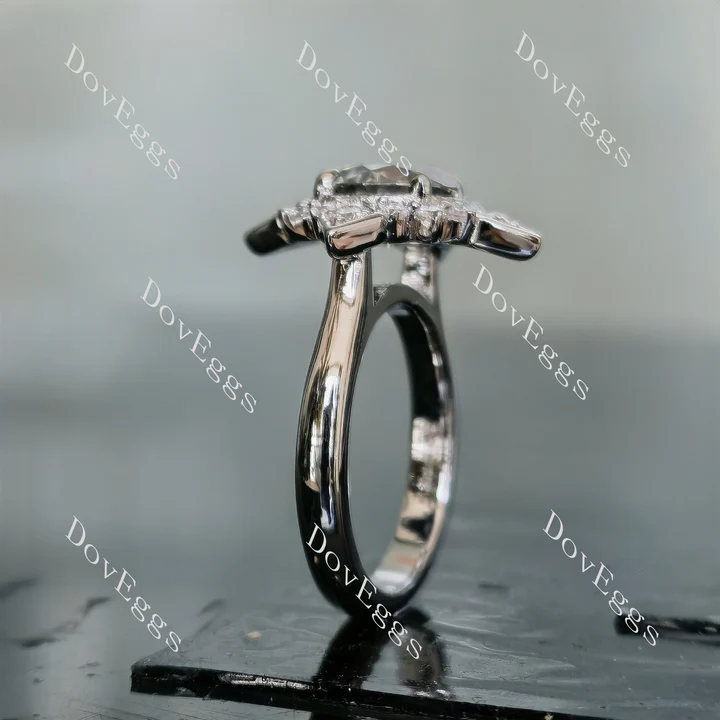 DovEggs art deco engagement ring semi-mount only(Exclusively to DovEggs Stones)