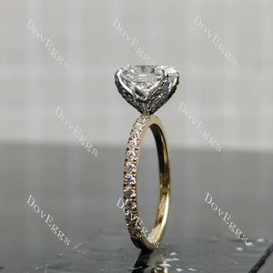 Corona pave engagement ring semi-mount only(Exclusively to DovEggs Stones)