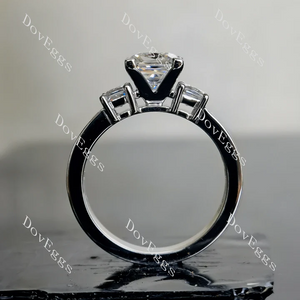 DovEggs channel set three-stone engagement ring semi-mount only(Exclusively to DovEggs Stones)