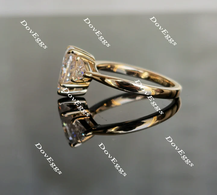 DovEggs three-stone engagement ring semi-mount only(Exclusively to DovEggs Stones)