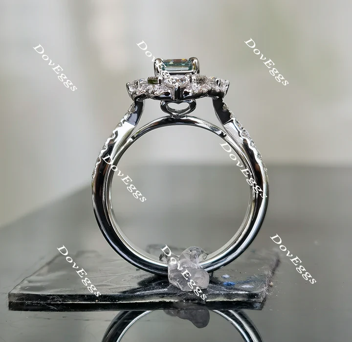 Doveggs art deco vintage pave engagement ring semi-mount only(Exclusively to DovEggs Stones)