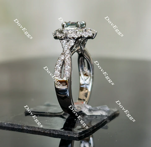 Doveggs art deco vintage pave engagement ring semi-mount only(Exclusively to DovEggs Stones)